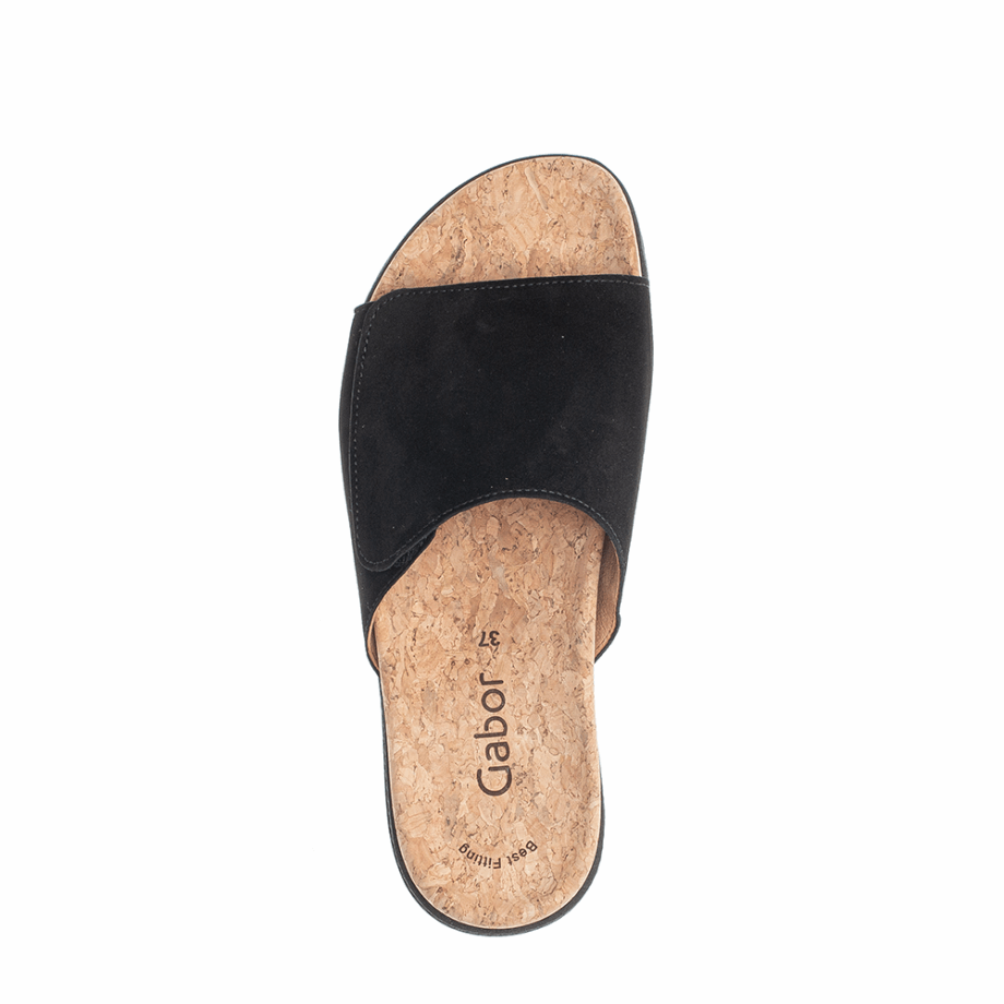 Gabor Crne Slip Sandale