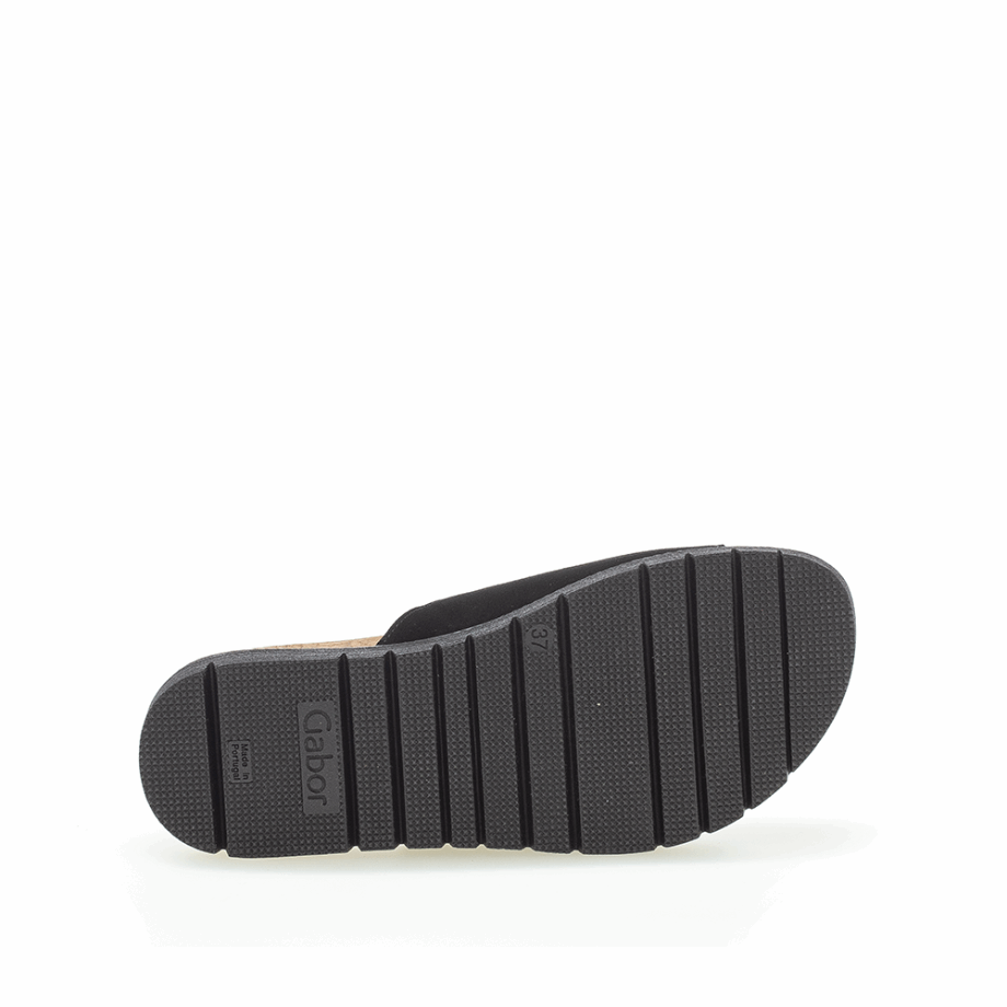 Gabor Crne Slip Sandale