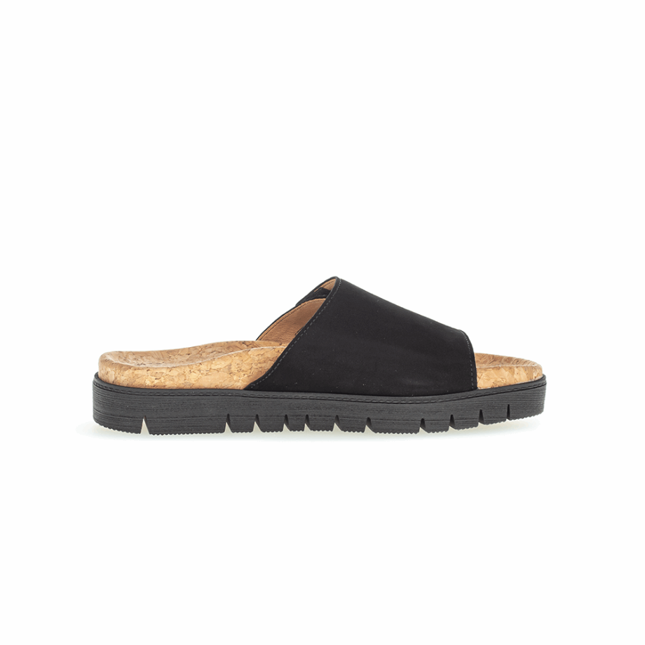 Gabor Crne Slip Sandale