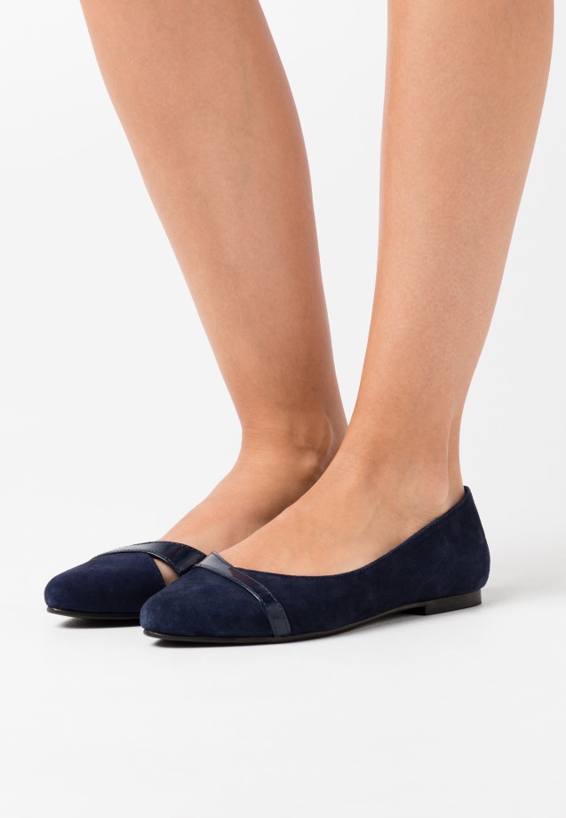 Gabor Dark Blue Ballet Pumps