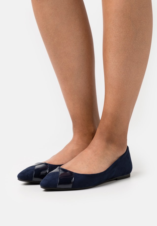 Gabor Dark Blue Ballet Pumps