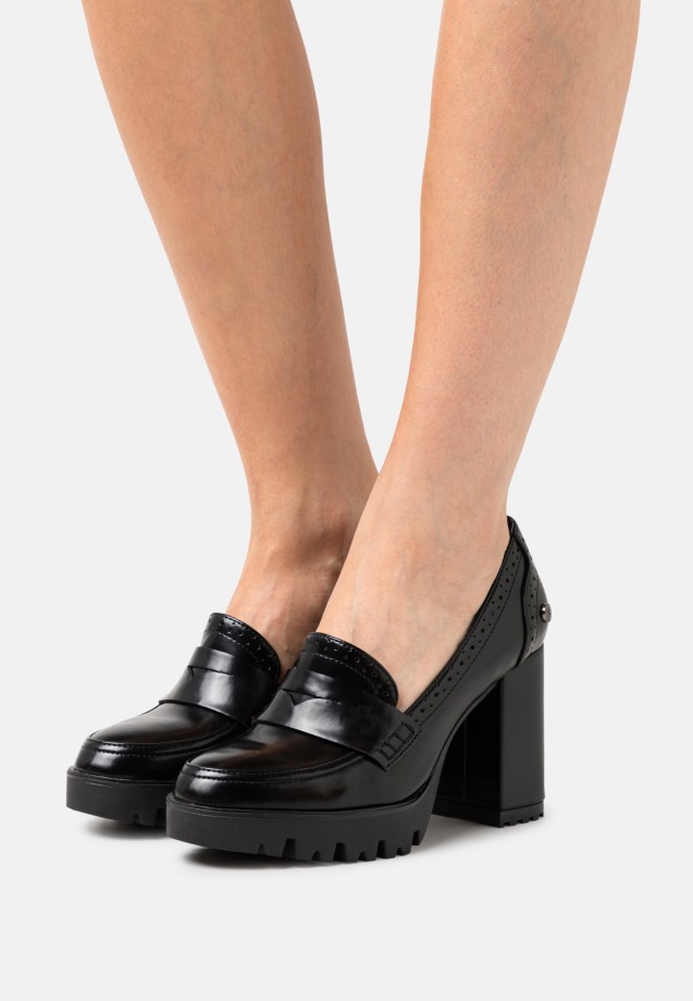Gabor Dark Blue Leather - Classic Heels