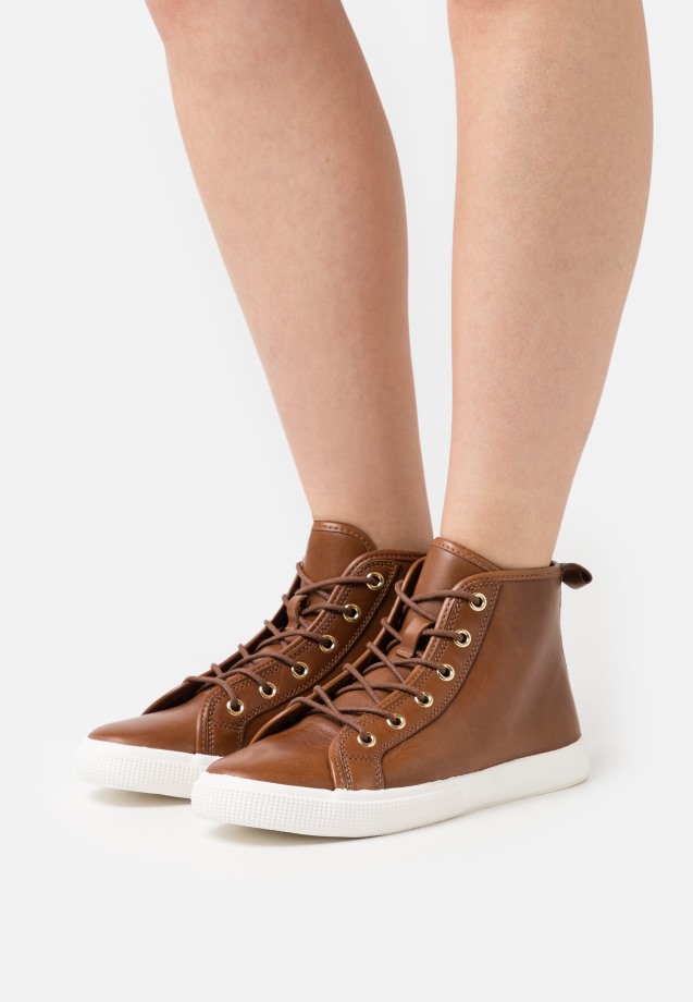 Gabor Dark Brown High-Top Trainers