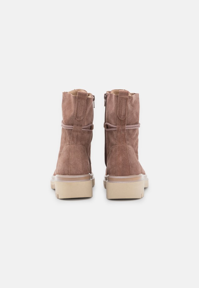 Gabor Dark Rose/Panna Lace-Up Ankle Boots