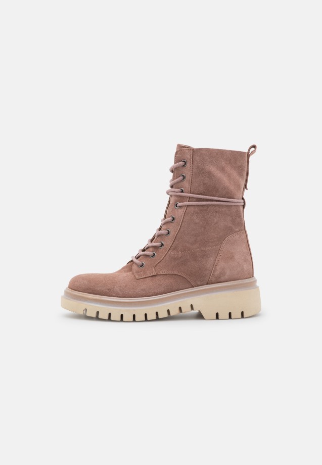 Gabor Dark Rose/Panna Lace-Up Ankle Boots