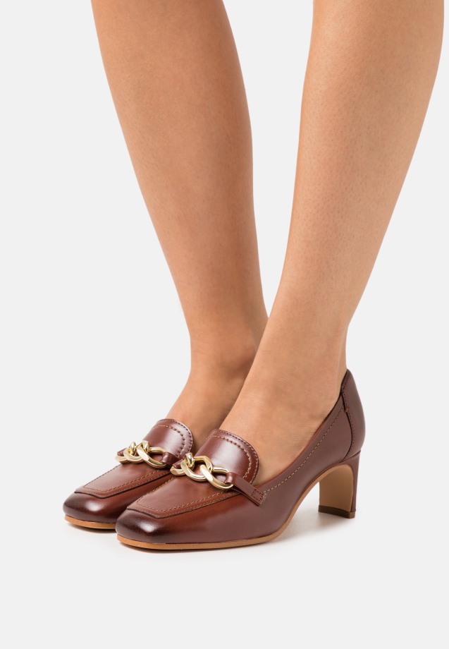Gabor Deep Saddle Tan/Dark Natural Brendi - Classic Heels