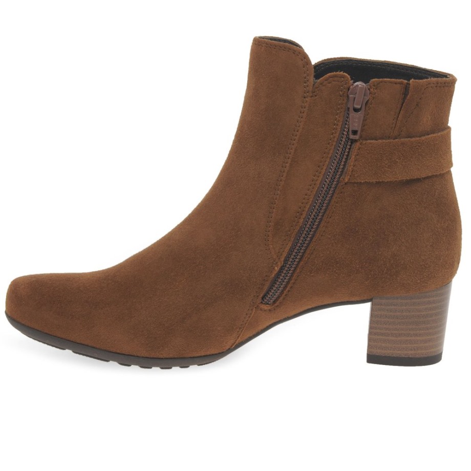 Gabor Hemp Womens Ankle Boots New Whisky Suede