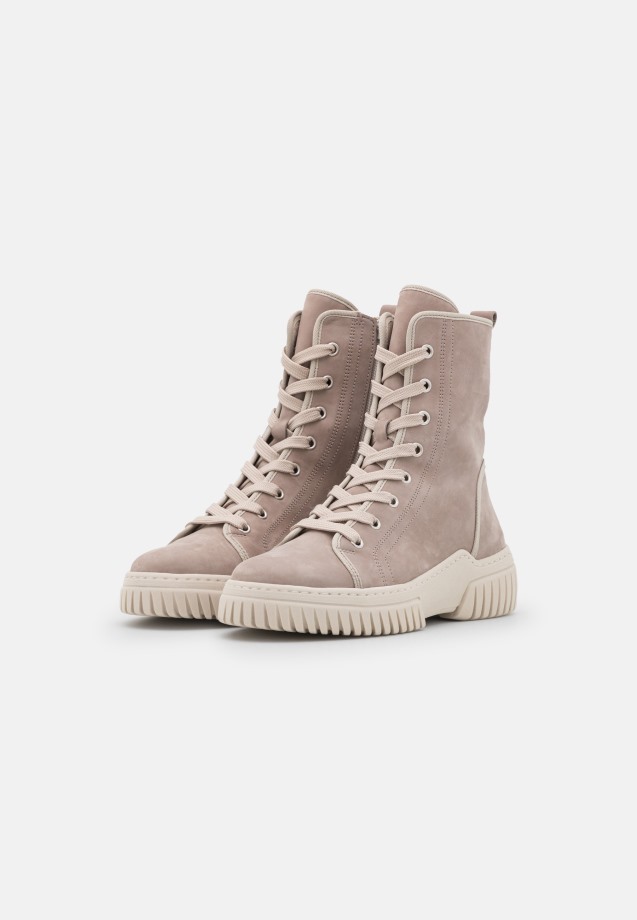 Gabor Lace-Up Ankle Boots Beige