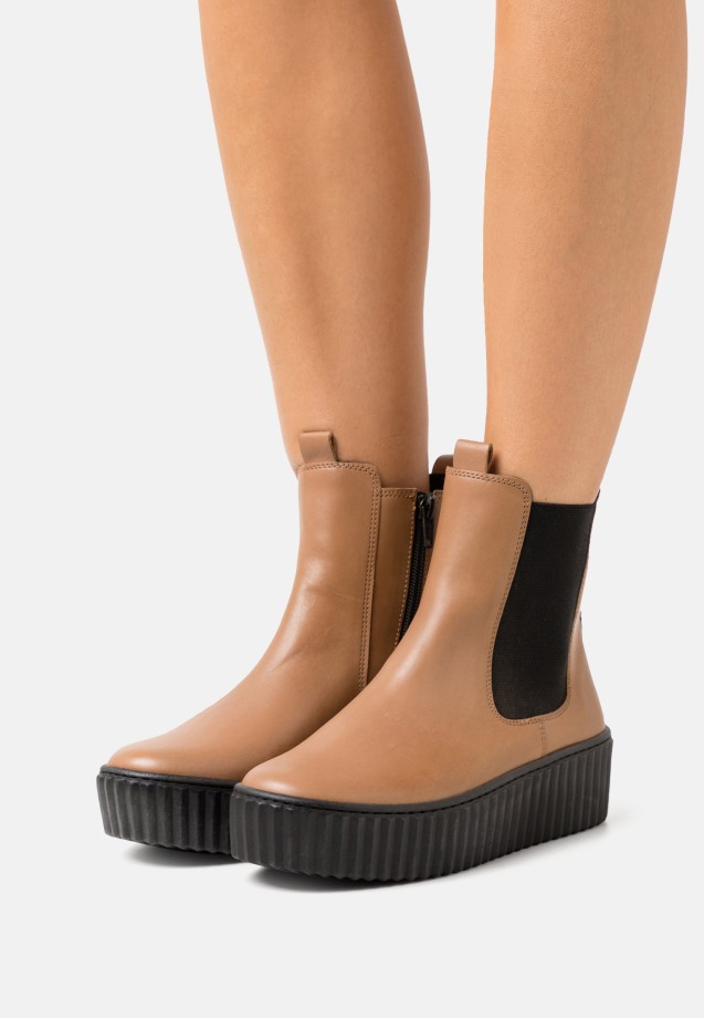 Gabor Lace-Up Ankle Boots Beige
