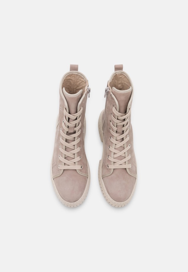 Gabor Lace-Up Ankle Boots Beige