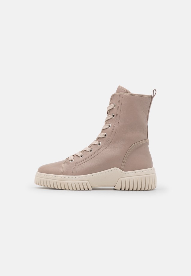 Gabor Lace-Up Ankle Boots Beige