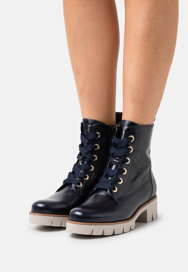 Gabor Lace-Up Ankle Boots Cognac