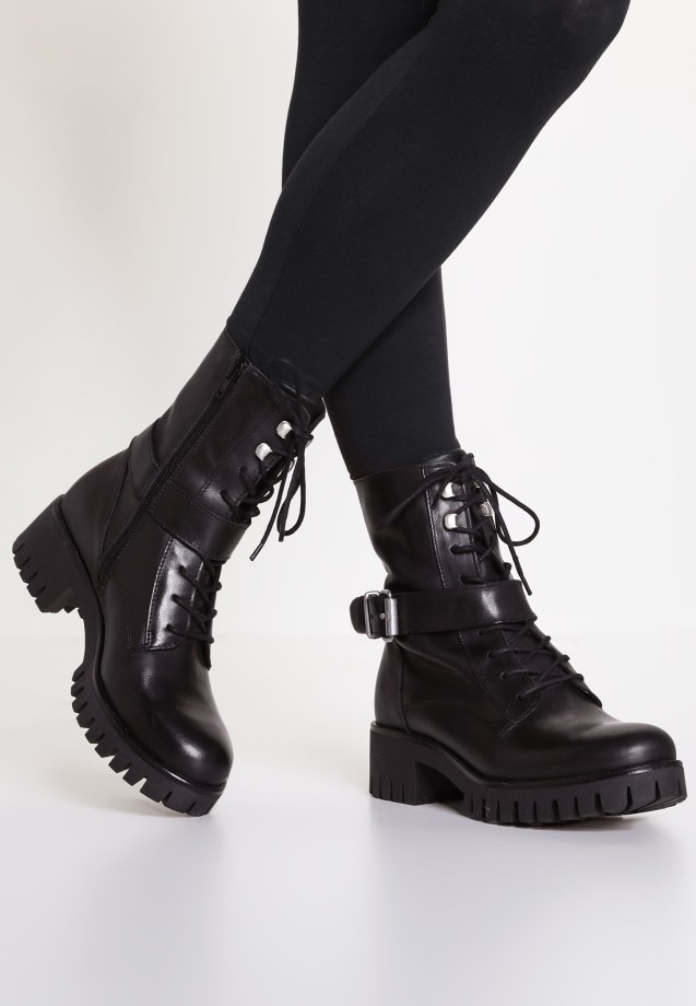 Gabor Lace-Up Ankle Boots Cognac