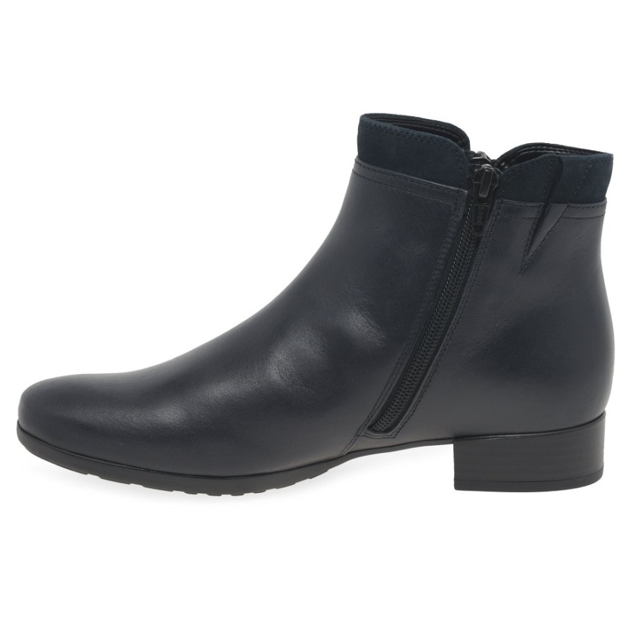 Gabor Midnight Lea Suede Briano Ladies Ankle Boots