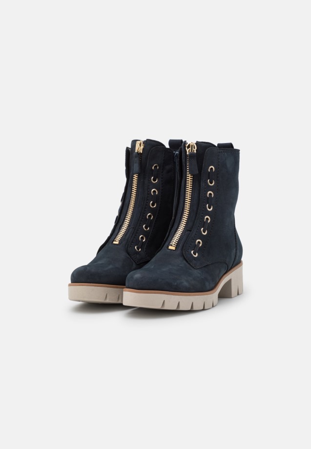 Gabor Night Blue Platform Ankle Boots