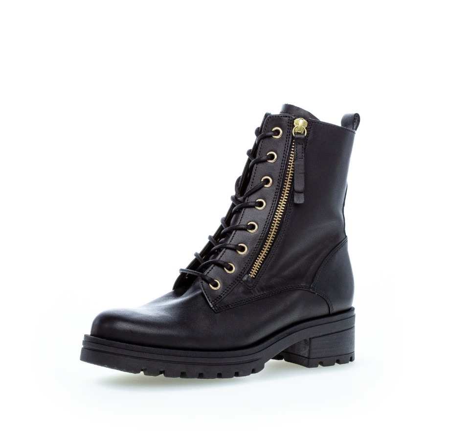 Gabor Night Blue Platform Ankle Boots