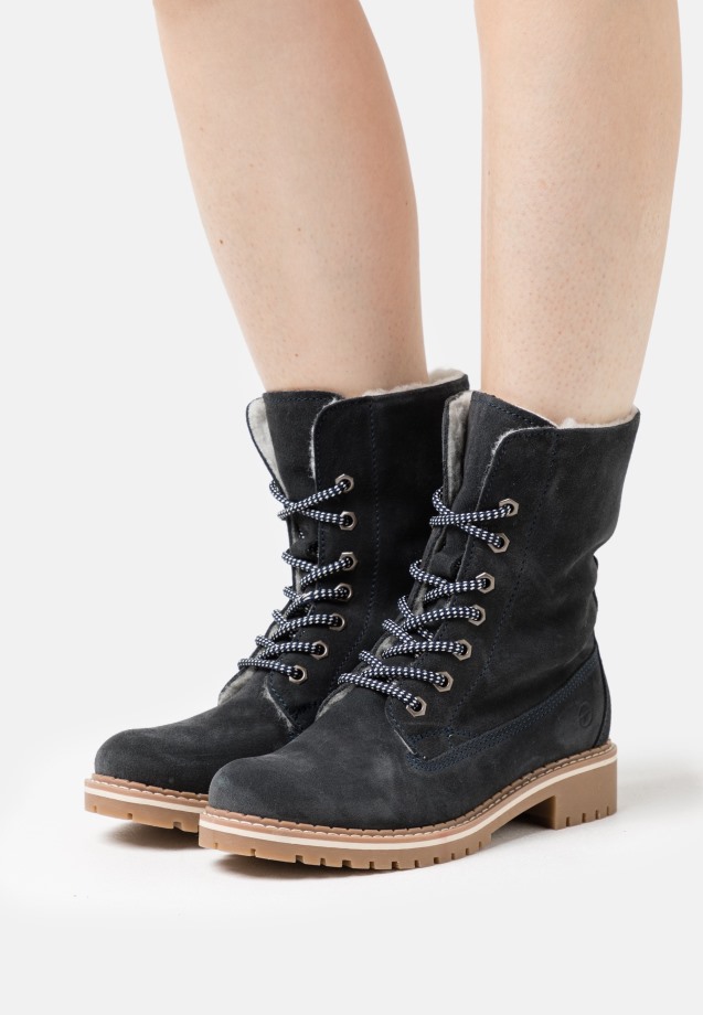 Gabor Night Blue Platform Ankle Boots