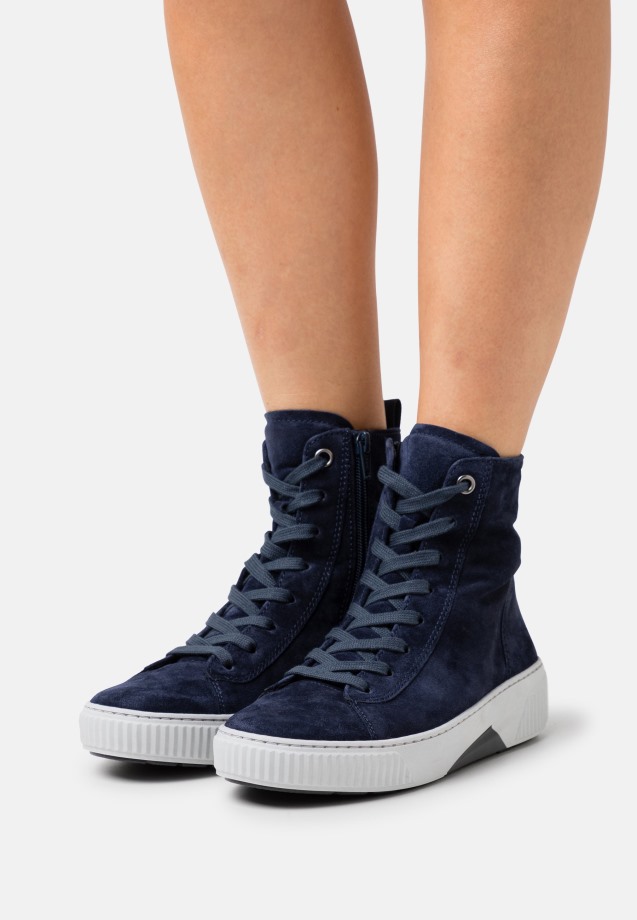Gabor Night Blue Platform Ankle Boots