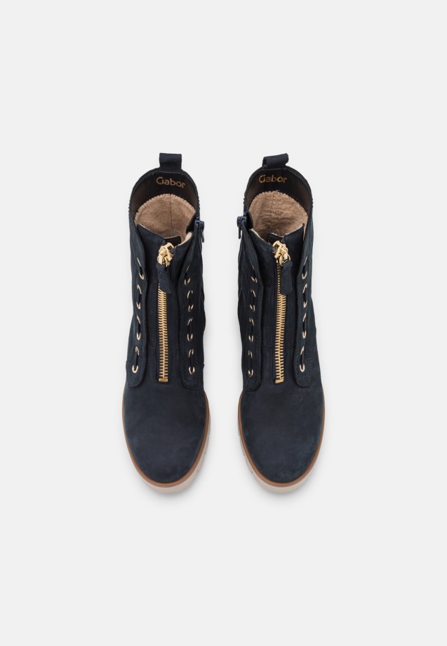 Gabor Night Blue Platform Ankle Boots