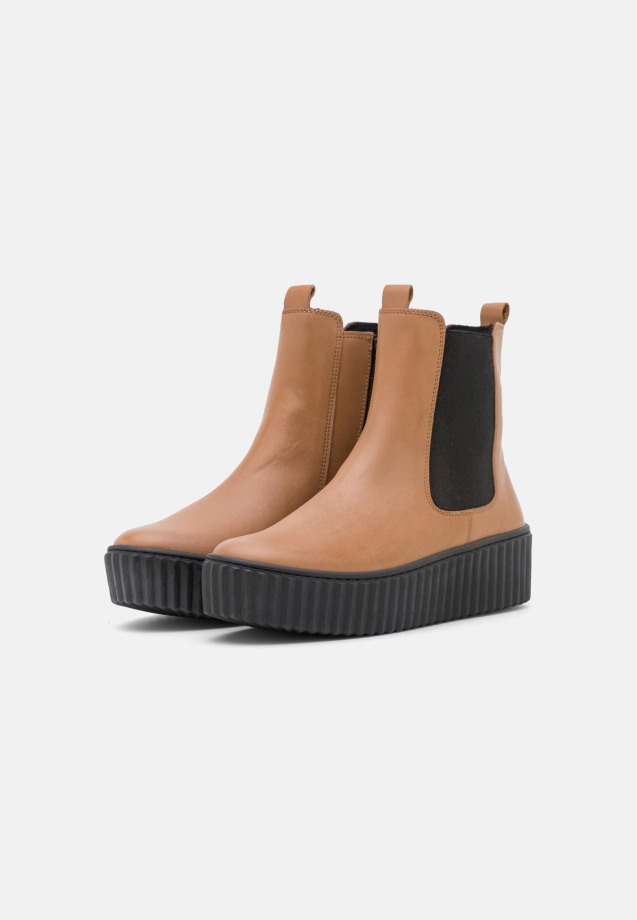 Gabor Platform Ankle Boots Camel