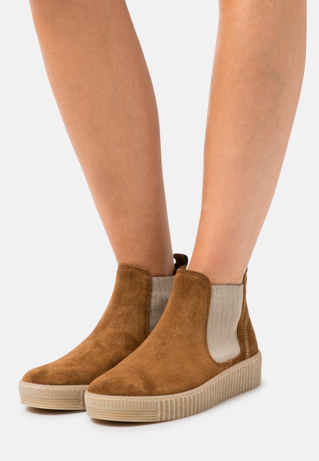 Gabor Platform Ankle Boots Camel