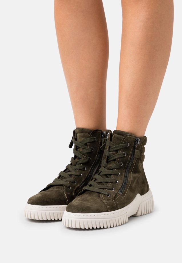Gabor Platform Ankle Boots Pepper/Creme
