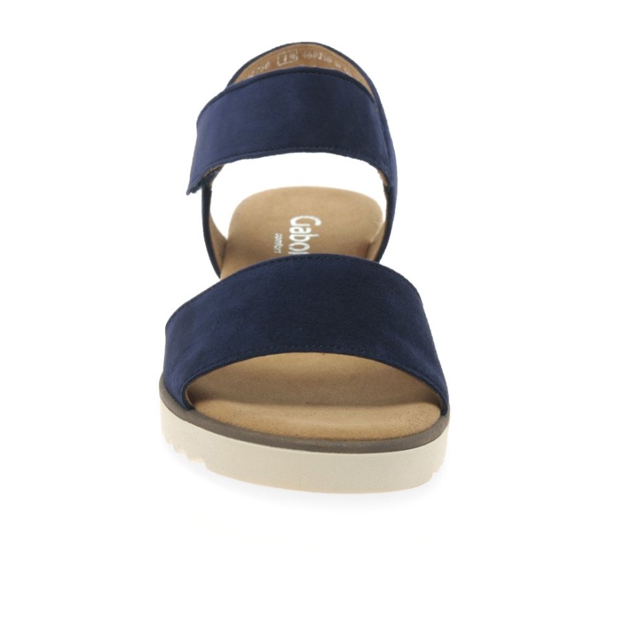 Gabor Raynor Ladies Sandals Dark Blue Suede