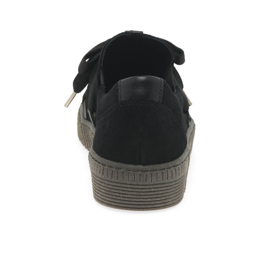 Gabor Waltz Womens Casual Trainers Black Suede