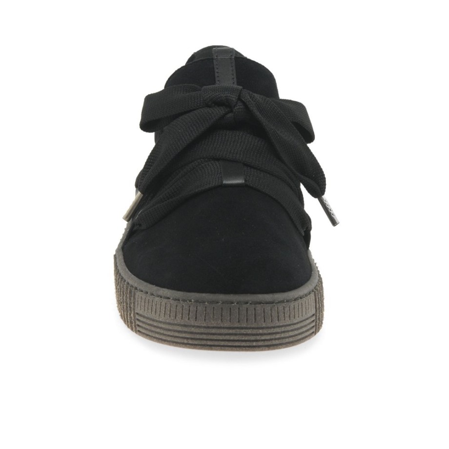 Gabor Waltz Womens Casual Trainers Black Suede