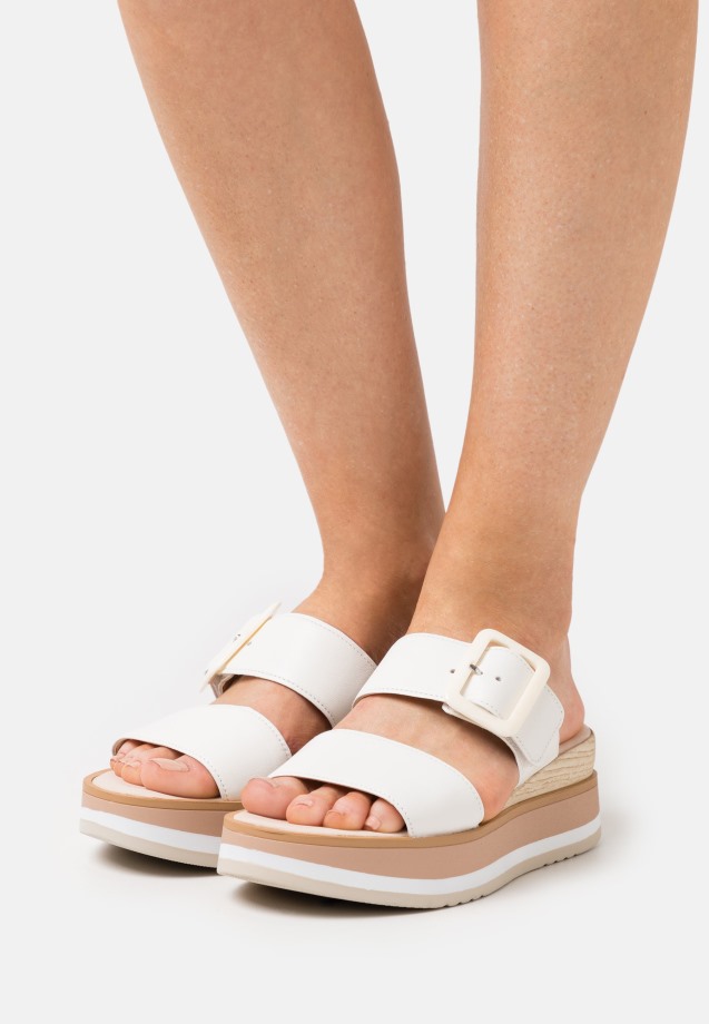 Gabor White Mules