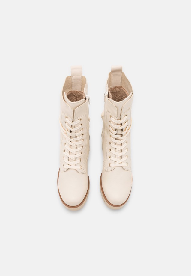 Gaborlace-Up Ankle Boots Panna