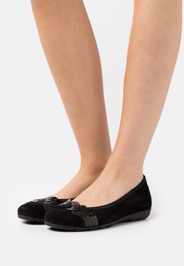 Grey Gabor Ballet Pumps