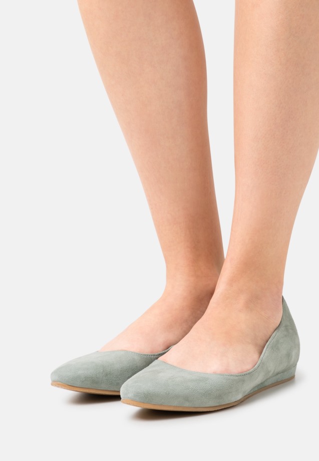 Grey Gabor Ballet Pumps