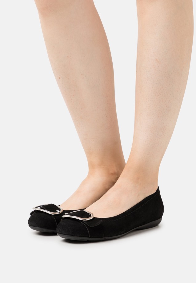 Grey Gabor Ballet Pumps