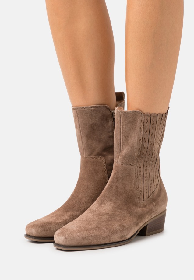 Grey Gabor Cowboy/Biker Ankle Boot