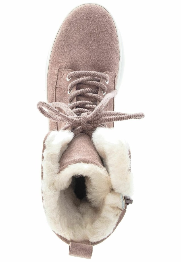 Lace-Up Ankle Boots Gabor Dark Rose