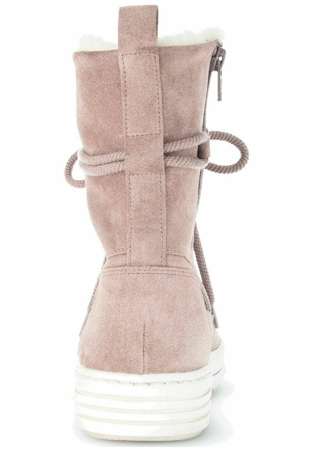 Lace-Up Ankle Boots Gabor Dark Rose