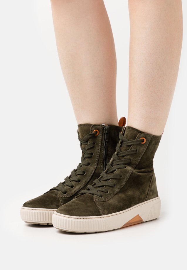Lace-Up Ankle Boots Gabor Green Army