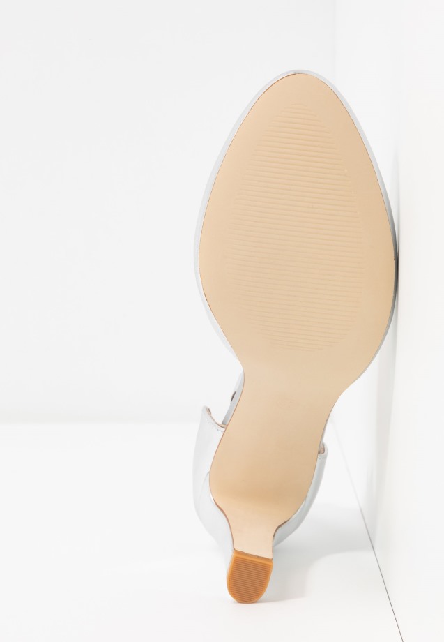 Leather Pumps - High Heels Silver Gabor