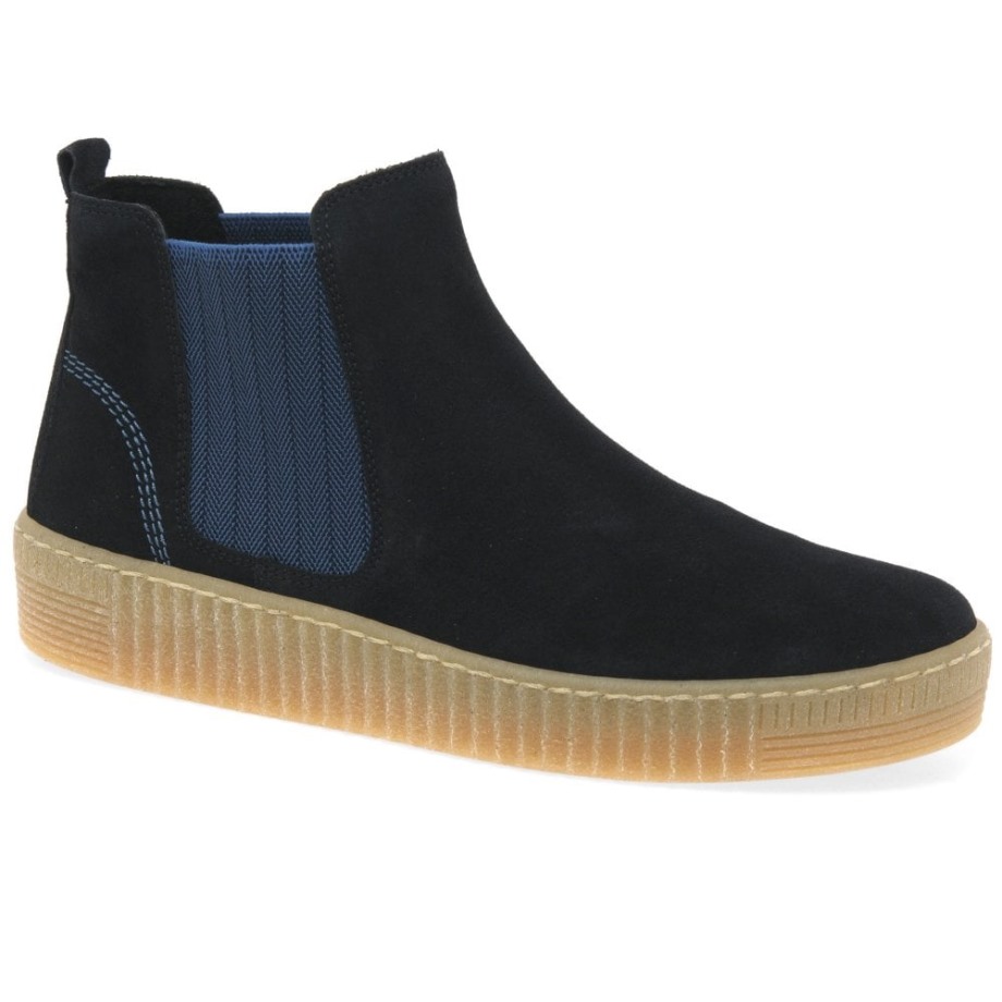 Lourdes Womens Chelsea Boots Pacific Suede Gabor