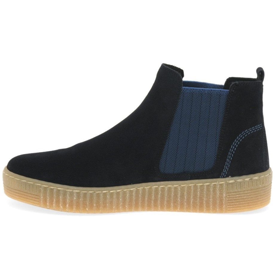 Lourdes Womens Chelsea Boots Pacific Suede Gabor
