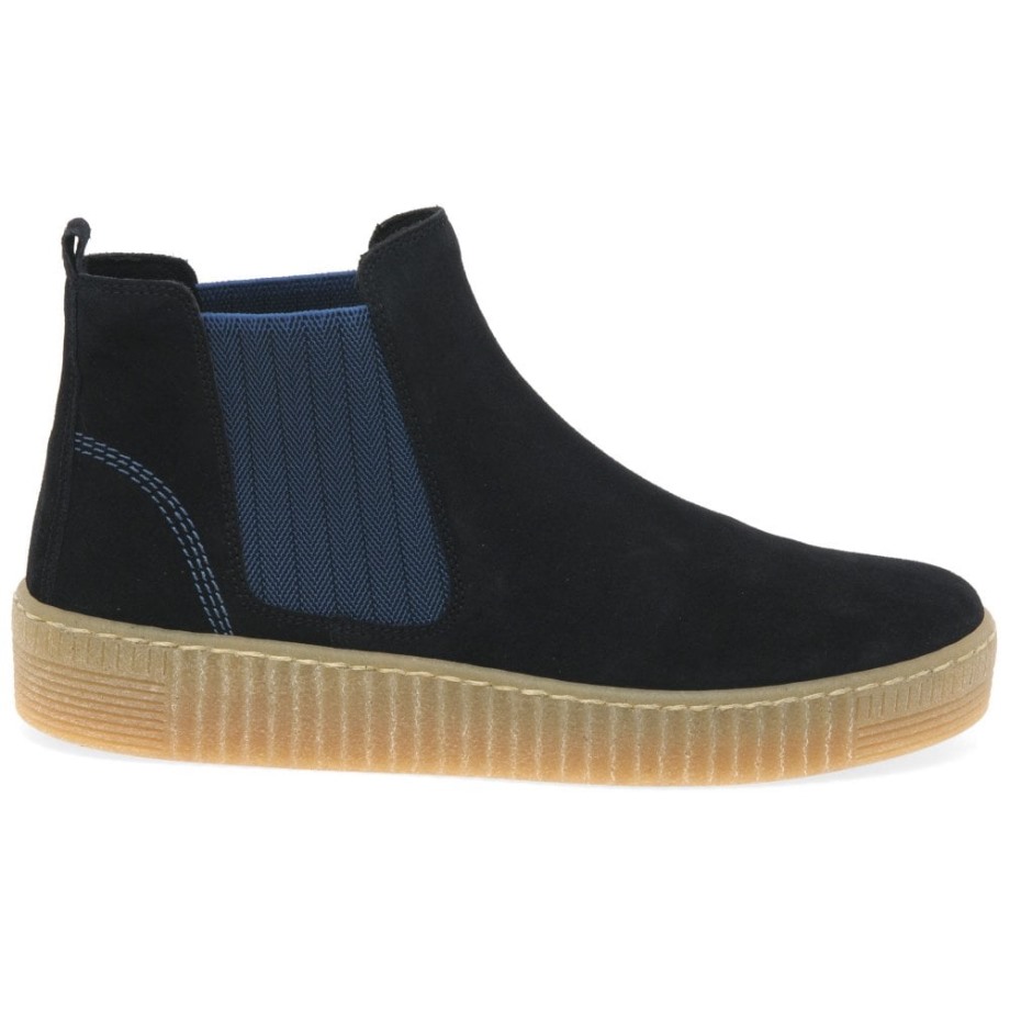 Lourdes Womens Chelsea Boots Pacific Suede Gabor
