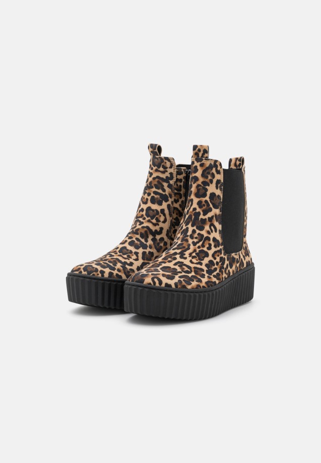 Natural Gabor Platform Ankle Boots