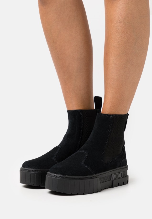 Natural Gabor Platform Ankle Boots