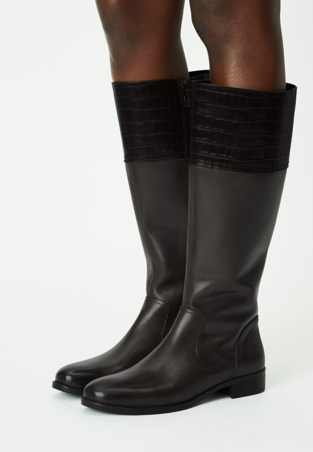 Natural Gabor Platform Ankle Boots