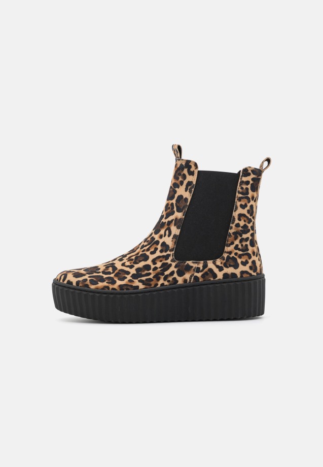 Natural Gabor Platform Ankle Boots