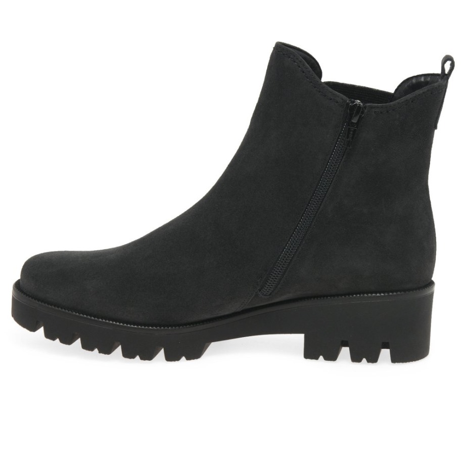 Newport Womens Chelsea Boots Gabor Dark Grey Suede
