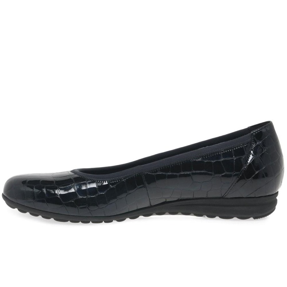 Ocean Croc Patent Gabor Splash Womens Casual Ballet Pumps