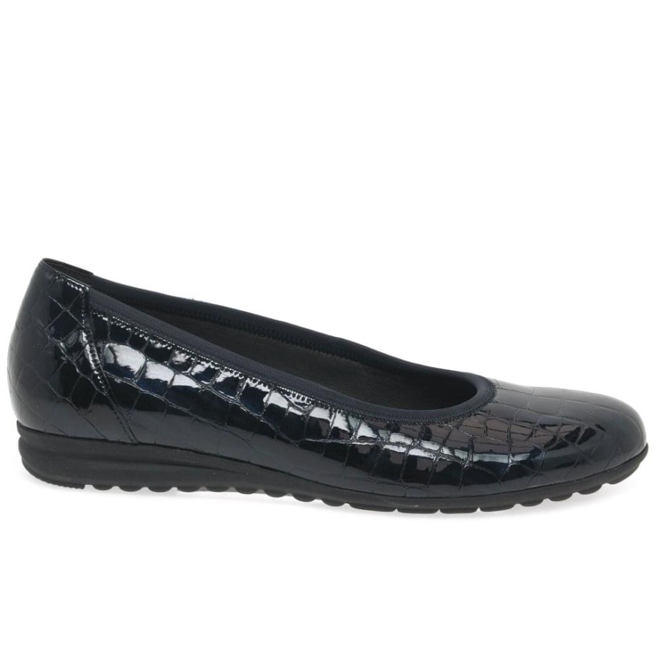 Ocean Croc Patent Gabor Splash Womens Casual Ballet Pumps