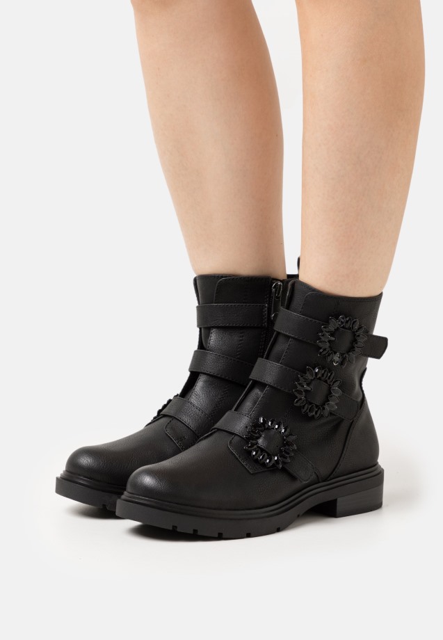 Panna/Dark Nude Gabor Lace-Up Ankle Boots
